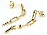 14K Yellow Gold 38.5MM Paperclip Link Dangle Earrings