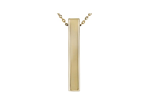 Details about  / 10k Two Tone Gold Diamond Accent Vertical Filigree Bar Pendant Necklace 18/"