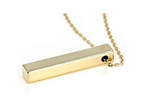 Details about  / 10k Two Tone Gold Diamond Accent Vertical Filigree Bar Pendant Necklace 18/"