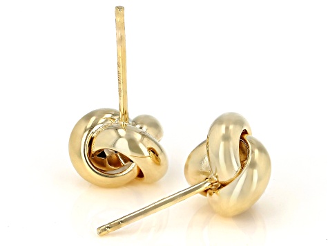 14K Yellow Gold Double Love Knot Dangle Earrings from Roy Rose Jewelry