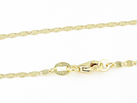 10K Yellow Gold Flat High Polish Valentino Chain