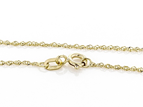 14K Yellow Gold Diamond-Cut Singapore Chain