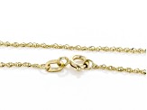 14K Yellow Gold Diamond-Cut Singapore Chain