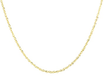 Picture of 14K Yellow Gold Diamond-Cut Singapore Chain