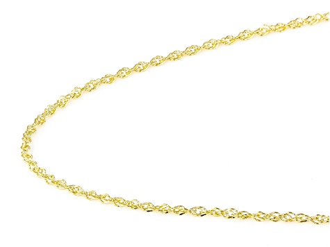 14K Yellow Gold Diamond-Cut Singapore Chain