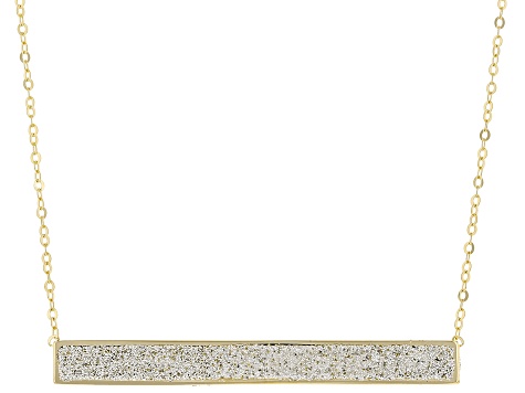 10K Yellow Gold Brilliamo™ Bar Necklace