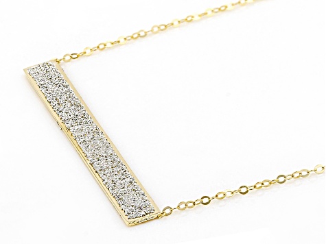 10K Yellow Gold Brilliamo™ Bar Necklace
