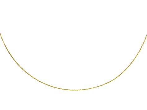 10K Yellow Gold 0.7MM Omega Cable Flex Chain