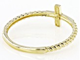 10K Yellow Gold Polished Cross Twisted Ring
