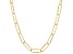 10K Yellow Gold Textured Paperclip Chain