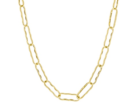 18K Gold Paperclip Burst Monogram Pendant Necklace - A