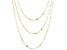 10K Yellow Gold Multi-Row Mirror Necklace