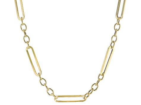 10K Yellow Gold 5.3MM Figaro Paperclip 18 Inch Chain