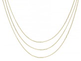 10K Yellow Gold Set of 3  Paperclip 18/20/24 Inch Chains