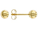 14K Yellow Gold 4MM Polished Ball Stud Earrings