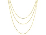 10K Yellow Gold Multi-Strand Paperclip Necklace
