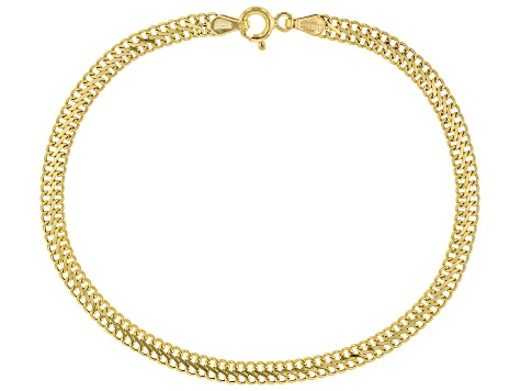 14K Yellow Gold 3.6MM Diamond-Cut Infinity Link Bracelet