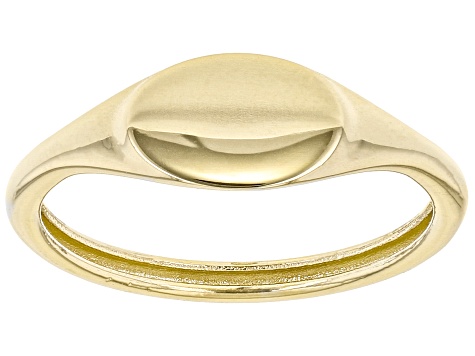 10K Yellow Gold 6.4MM Oval Signet Ring