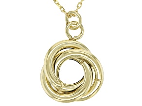 10K Yellow Gold Love Knot Necklace