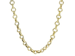 14K Yellow Gold 7MM Double-Cut Rolo Chain
