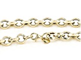 14K Yellow Gold 7MM Double-Cut Rolo Chain