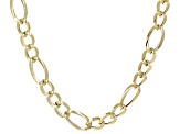 14K Yellow Gold 7.2MM Oval Figaro Chain