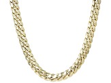 14K Yellow Gold 7.5MM Mirror Curb Necklace