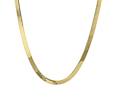 10K Yellow Gold 2.5MM Double Bevelled Edges Herringbone Chain