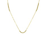 10K Yellow Gold Diamond-Cut Beaded Station Necklace