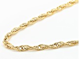 10K Yellow Gold Diamond-Cut Singapore Chain