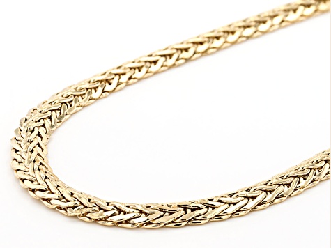 10K Yellow Gold High Polished Woven Chain