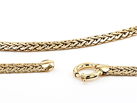 10K Yellow Gold High Polished Woven Chain