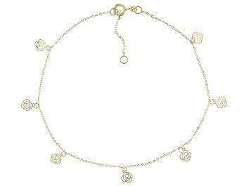 Picture of 10K Yellow Gold Rosetta Anklet