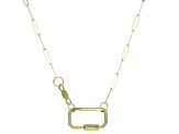 10K Yellow Gold Paperclip with Carabiner Pendant