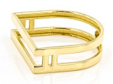 10K Yellow Gold Paperclip Link Ring