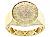 10K Yellow Gold Saint Christopher Signet Ring
