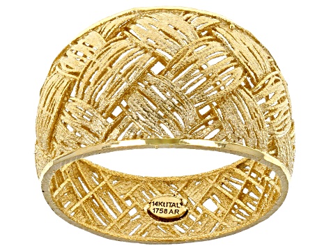 14K Yellow Gold Basket Weave Ring
