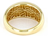 14K Yellow Gold High Polished Domed Ring