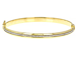 10K Yellow Gold Glitter Bangle