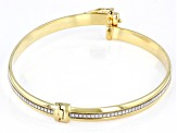 10K Yellow Gold Glitter Bangle