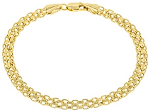 10k Yellow Gold Bismark Link Bracelet