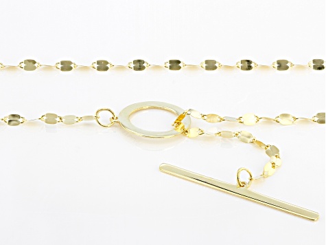 10k Yellow Gold Valentino Link Chain With Toggle Bar Clasp