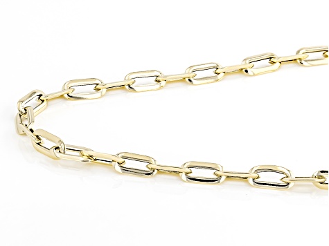 14K Yellow Gold Triangle Cut Paperclip Necklace