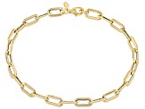14K Yellow Gold Triangle Cut Paperclip Bracelet