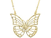 10K Yellow Gold Butterfly Necklace