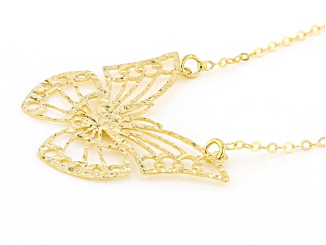 10K Yellow Gold Butterfly Necklace