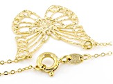 10K Yellow Gold Butterfly Necklace