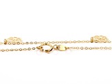 10K Yellow Gold Flower Station Necklace