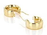 10K Yellow Gold Domed Hoop Earrings