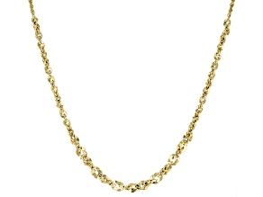 10K Yellow Gold Graduated Rope Necklace